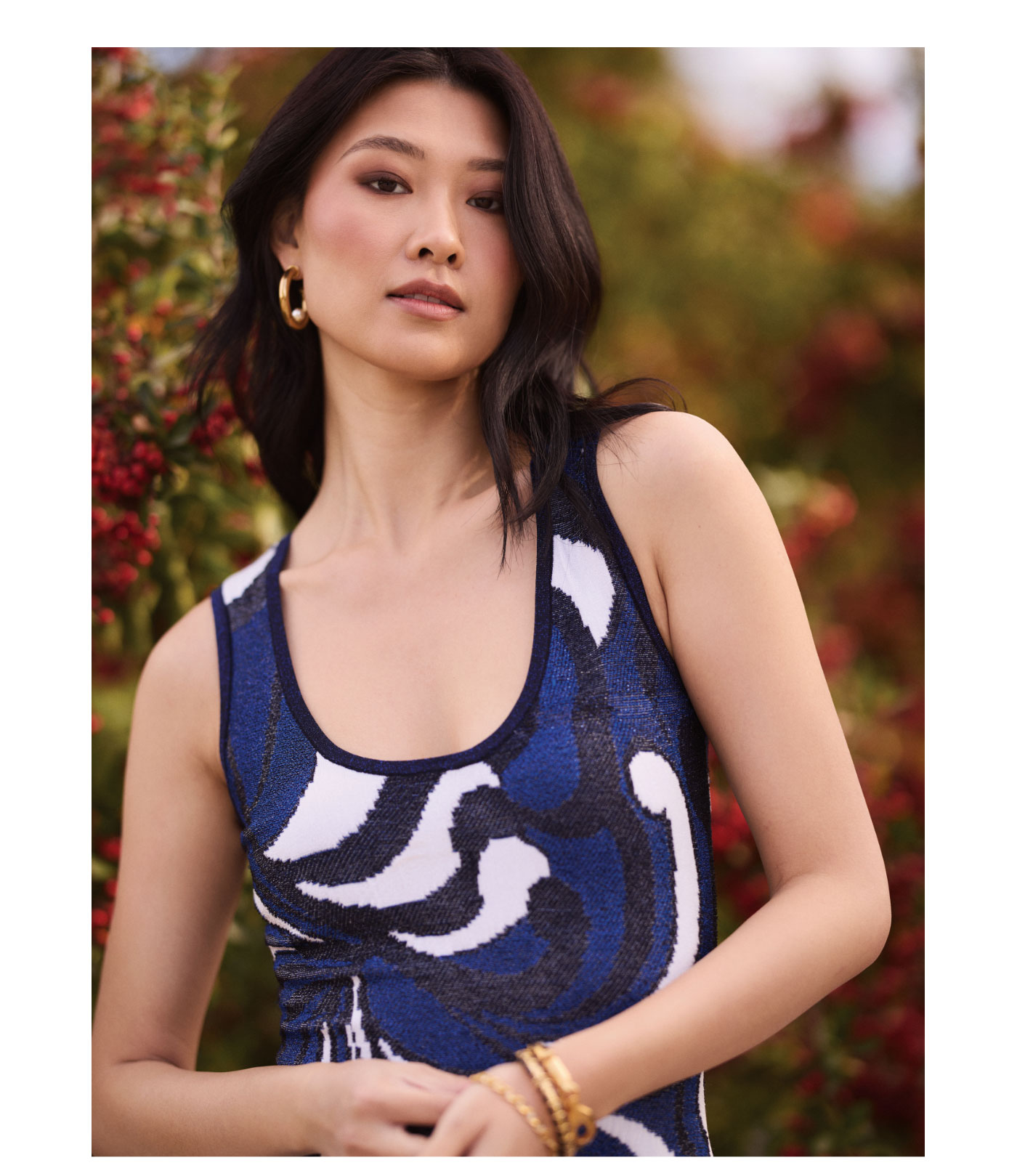 Lynn Dress In Mid Century Scroll Jacquard Knit