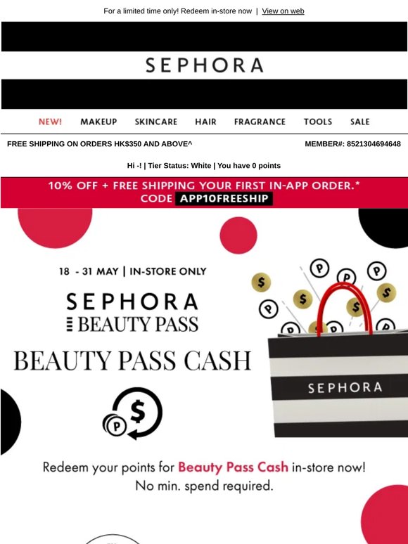 Use your Beauty Pass Points as CASH💰