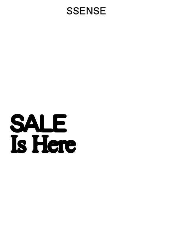 The SSENSE Sale Starts Now