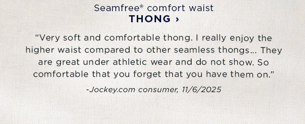 shop seamfree comfort waist thong / consumer review
