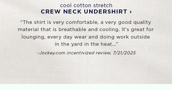 shop cool cotton stretch crew neck undershirt / consumer review