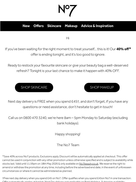 Ends Tonight: 40% Off
