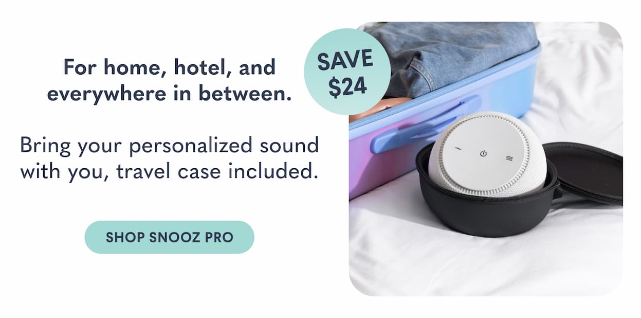 Snooz Pro - Upgraded real fan sound with travel case included 
