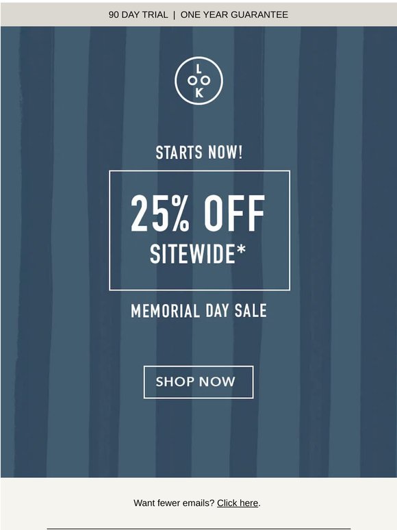 25% Off Sitewide Starts Now