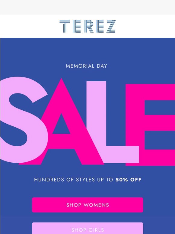 Memorial Day Sale: Up to 50% Off