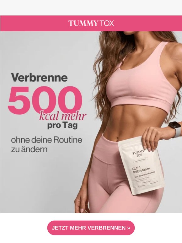 Verbrenne 500 kcal mehr pro Tag 🔥