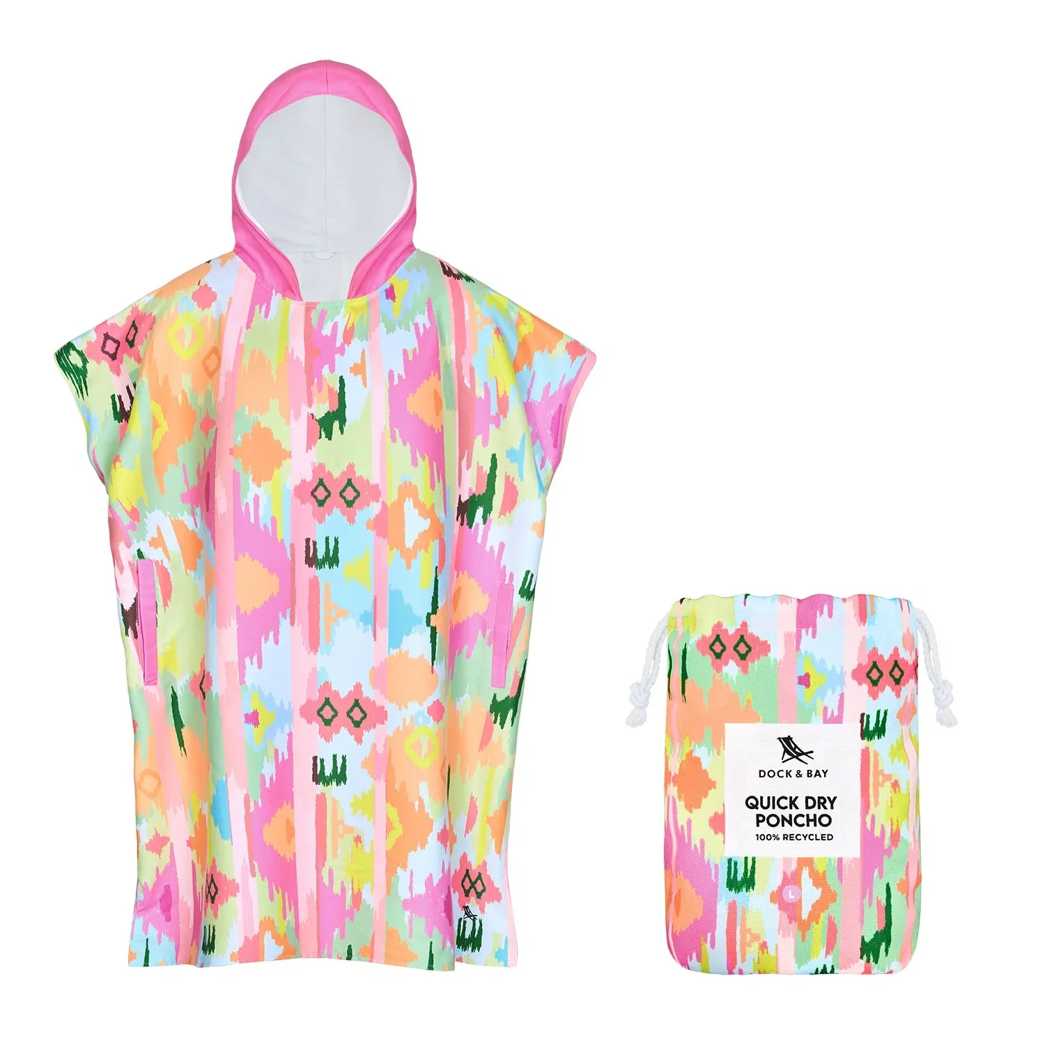 Image of Dock & Bay Poncho - Adults - Ibiza Glow