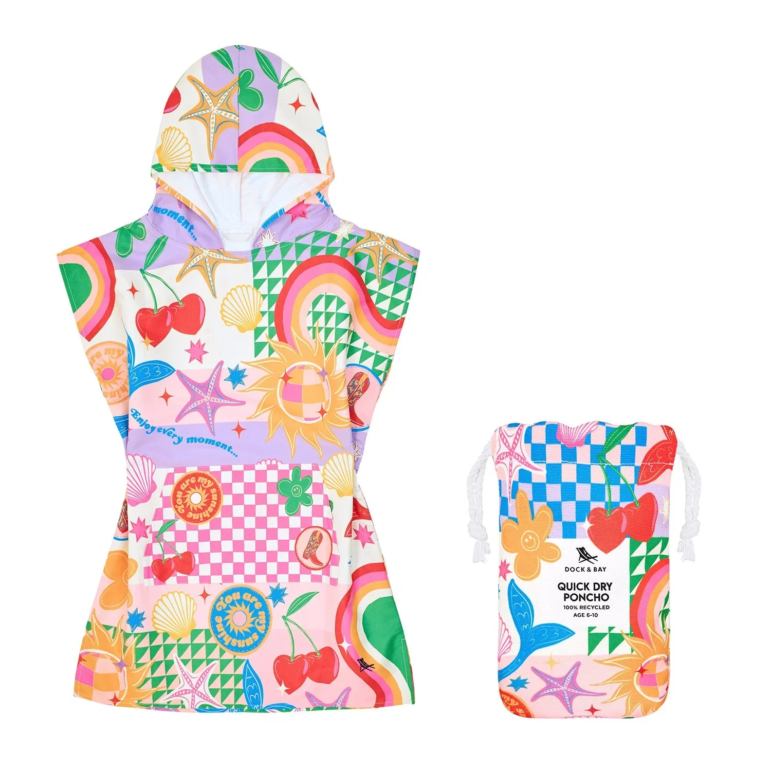 Image of Dock & Bay Poncho - Kids - Good Vibes Club