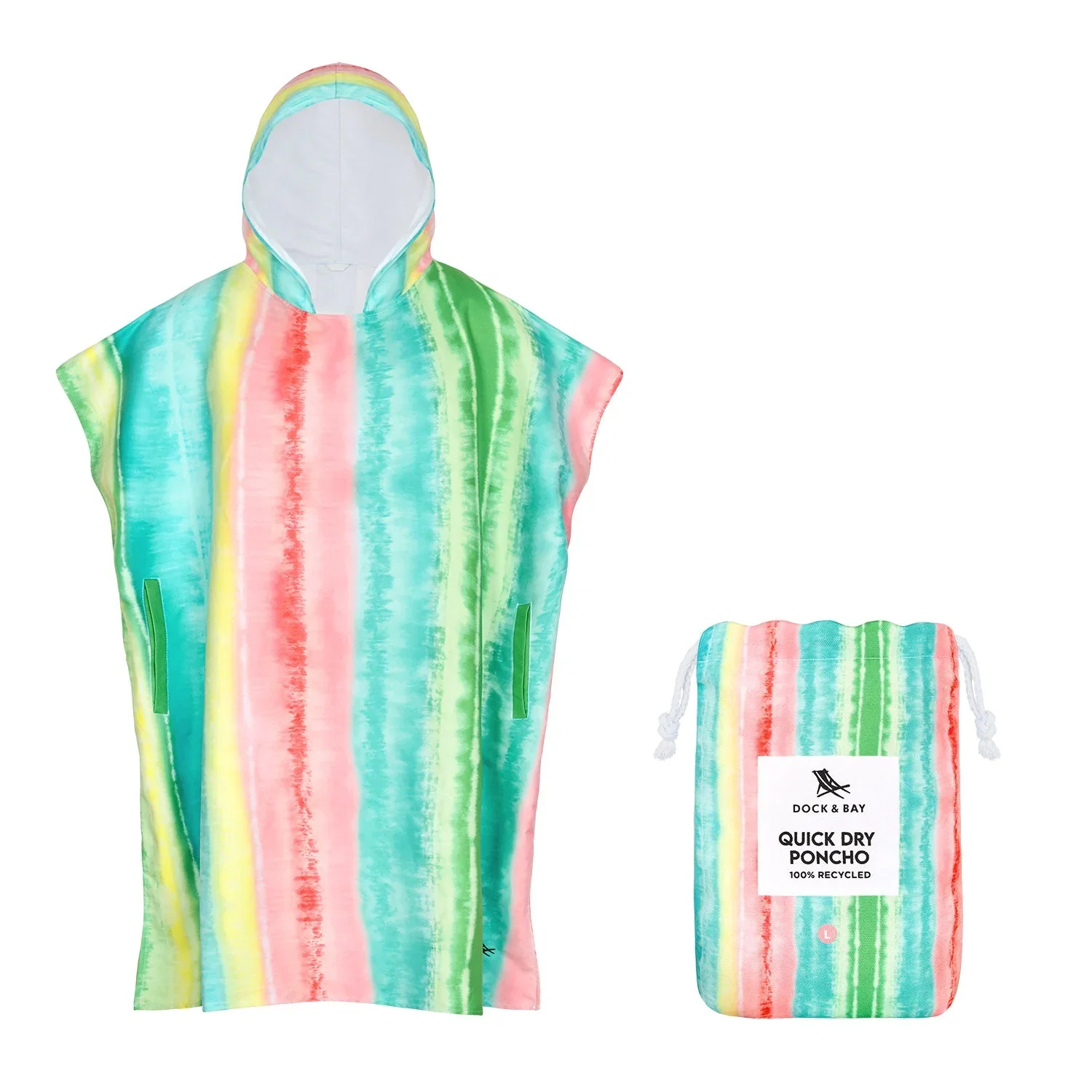 Image of Dock & Bay Poncho - Adults - Watermelon Sugar