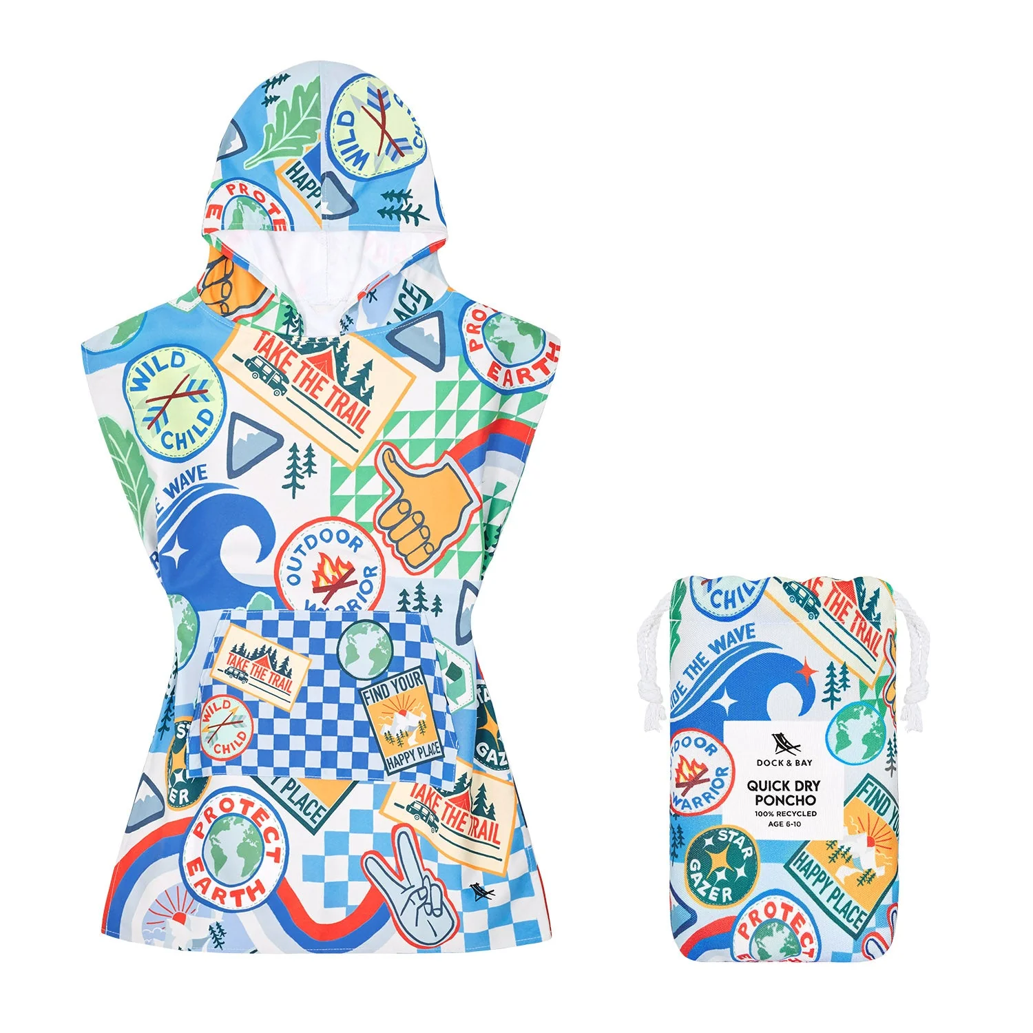 Image of Dock & Bay Poncho - Kids - Into the Wild