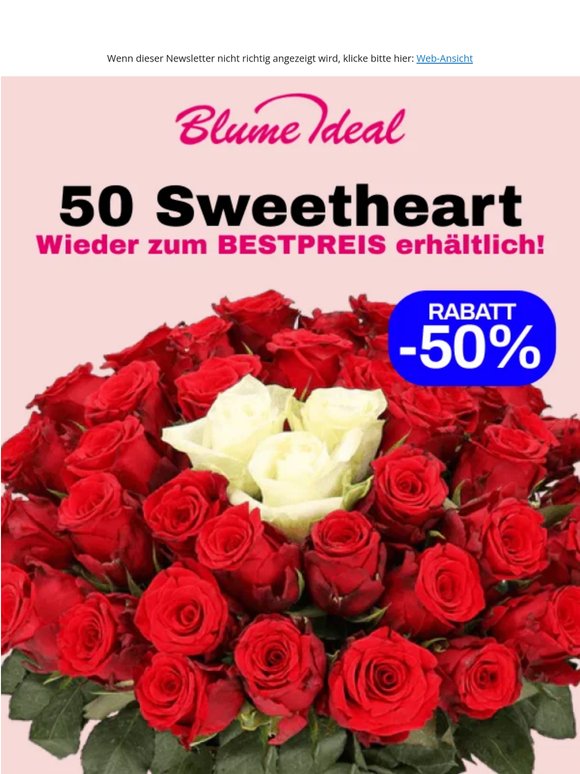 -50% 🌹 Rosen wieder zum BESTPREIS