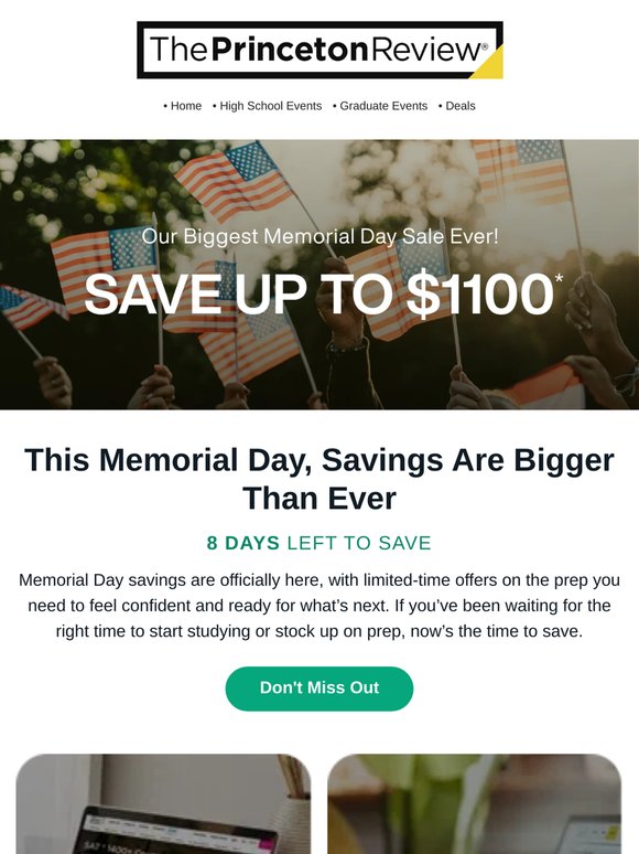 Our biggest Memorial Day Sale ever starts now