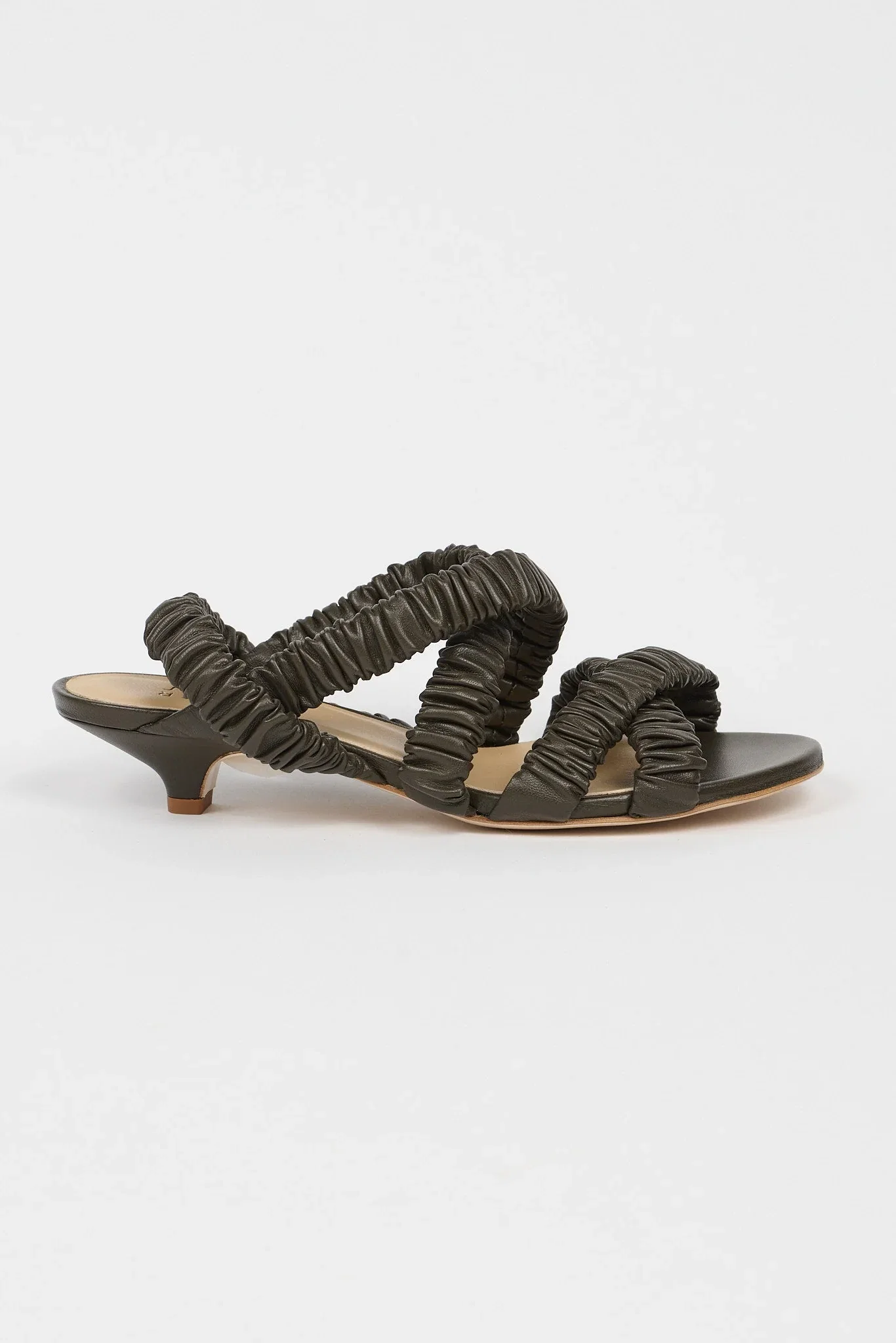 Image of The Scrunchie Heel in Deep Olive