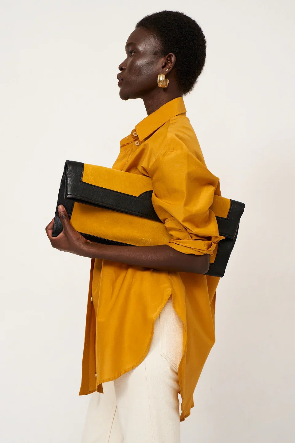 Image of The Document Clutch in Yellow / Black