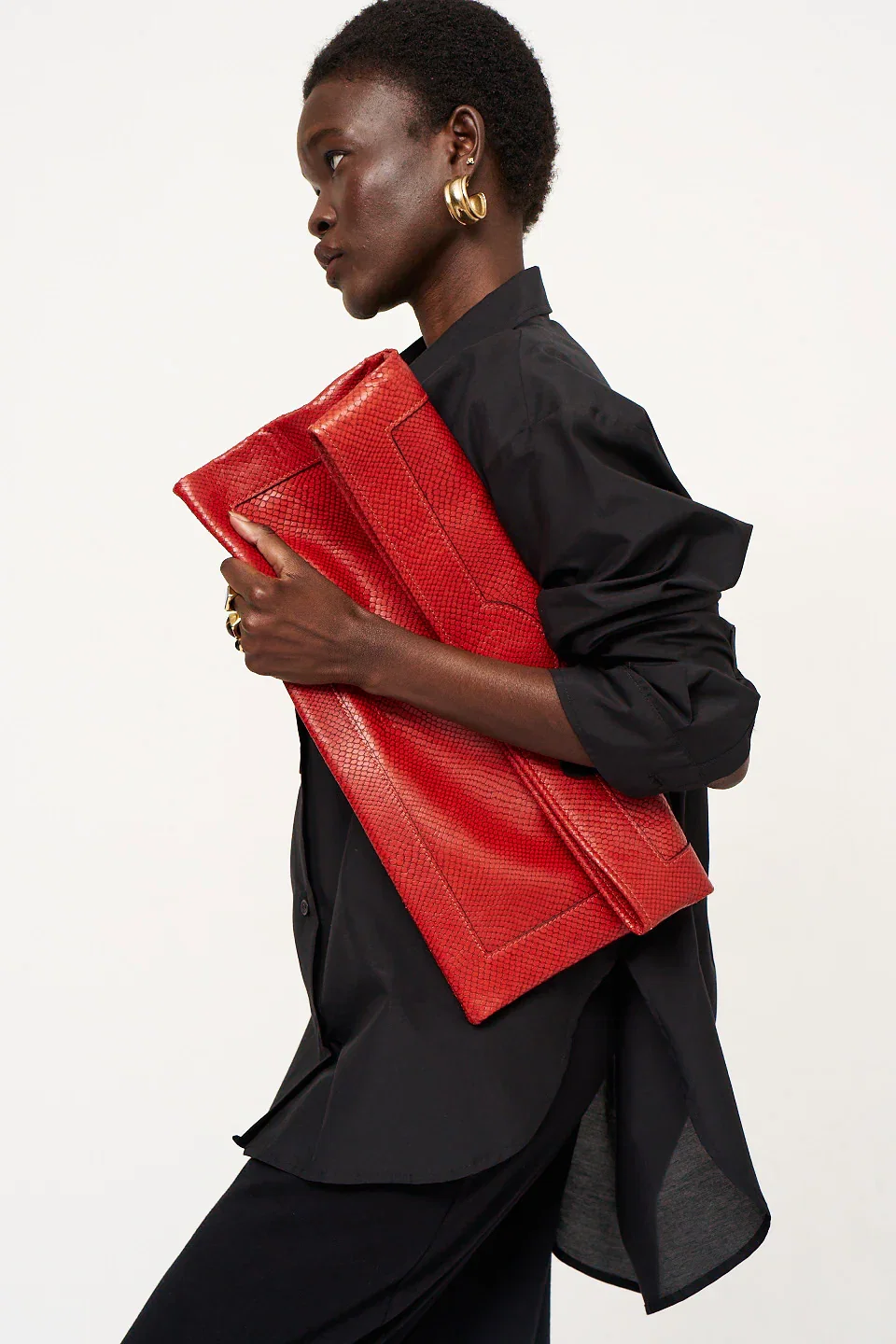 Image of The Document Clutch in Red Snake