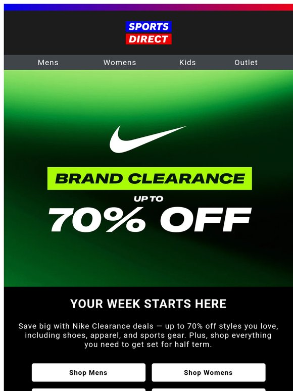 Up to 70% Off Nike Clearance