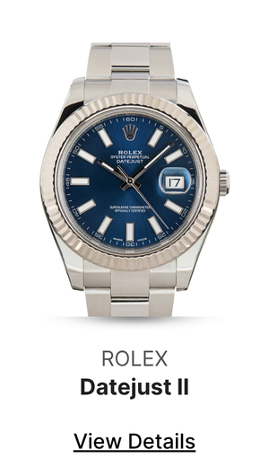 Used Blue Dial Rolex Datejust II ref 116334