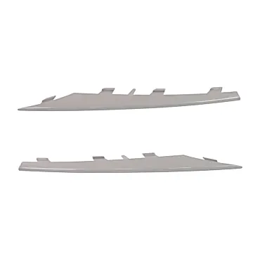 Replacement Front, Driver and Passenger Side Bumper Trim, Silver