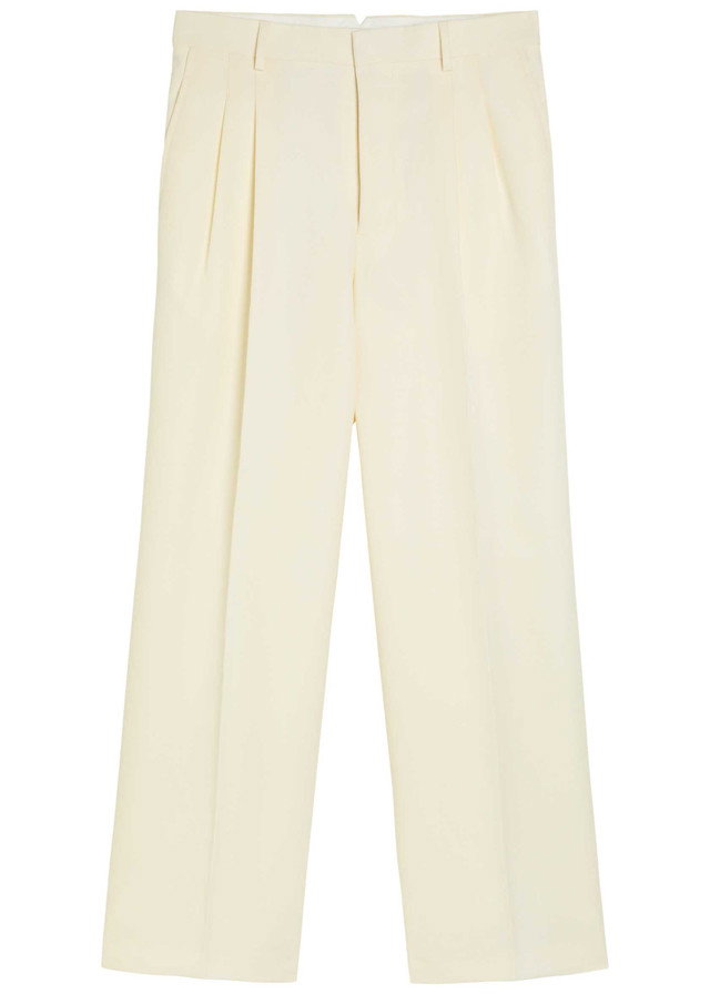 AMI PARIS Pleated wide-leg wool trousers