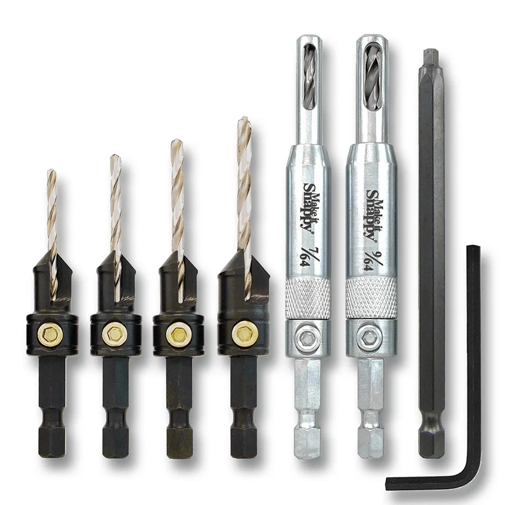 Make it Snappy Tools Cabinetmaker's Countersink Drill Bit and Driver Set,...
