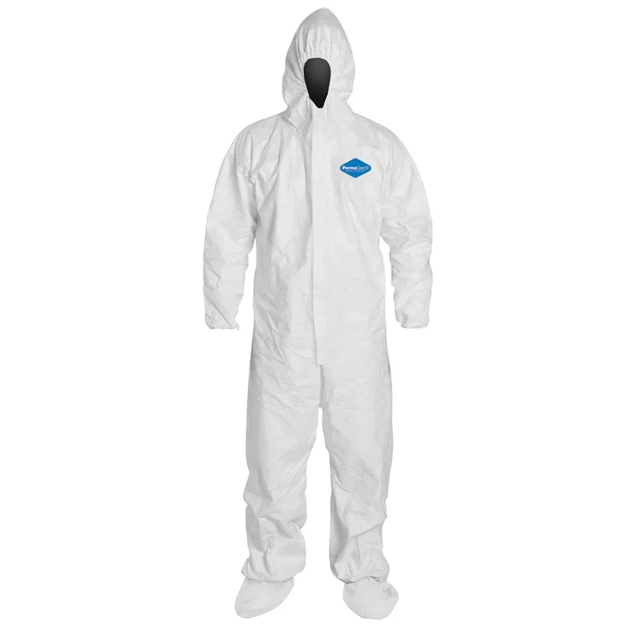Image of Liberty - Permagard Ii Coverall - Elastic Wrist & Ankles, Attached Hood & Boots - Case of 25