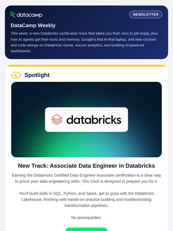 This week: Become a data engineer in Databricks