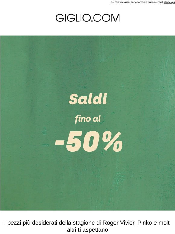 Saldi: fino al -50%