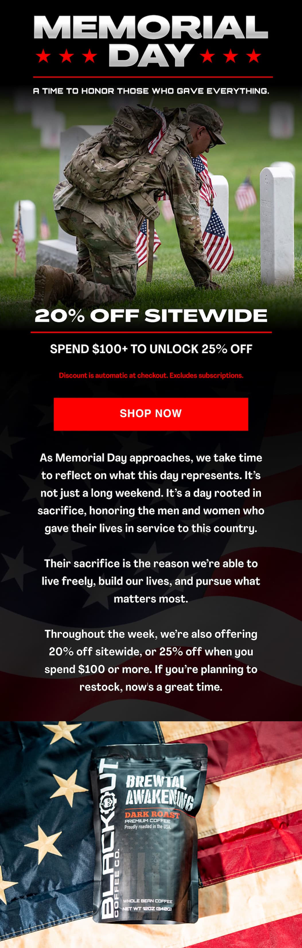 Memorial Day - a time to honor those who gave everything