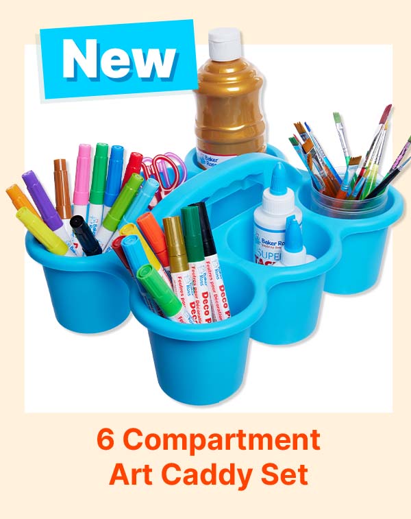 6 Compartment Art Caddy Set