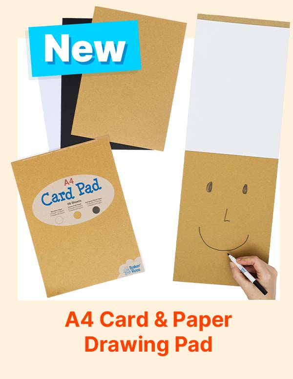 A4 Card & Paper Drawing Pad 60 pages