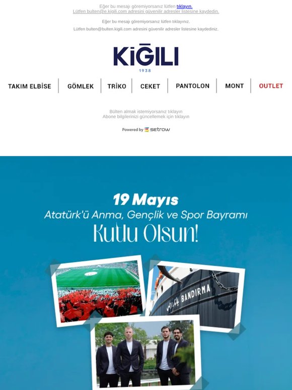 19 Mayıs Atatürk'ü Anma, Gençlik ve Spor Bayramı Kutlu Olsun!
