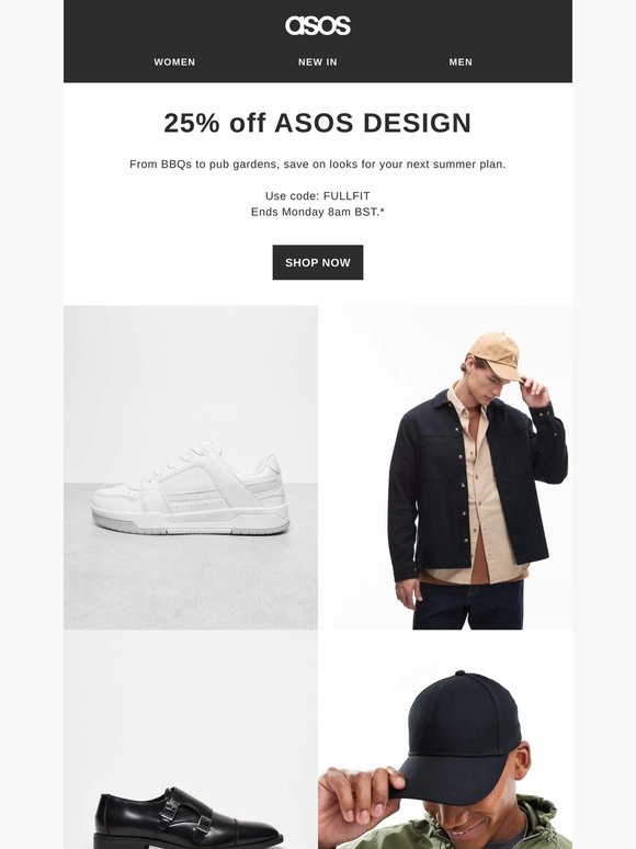 25% off ASOS DESIGN