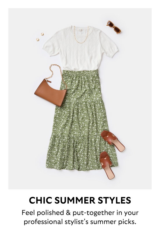 Chic summer styles. Feel polished and put-together in the summer picks of your professional stylist.