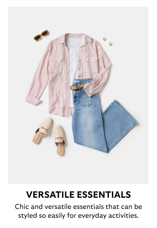 Versatile essentials. Chic and versatile essentials that can be styled so easily for everyday activities.