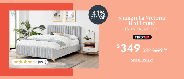 Shangri-La Victoria Bed Frame (Silver, Queen)