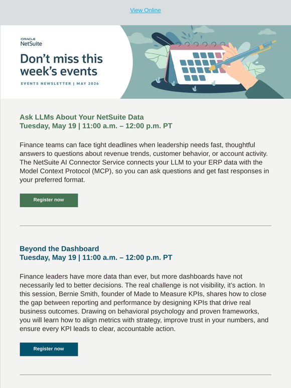 This week: Ask LLMs about your NetSuite data