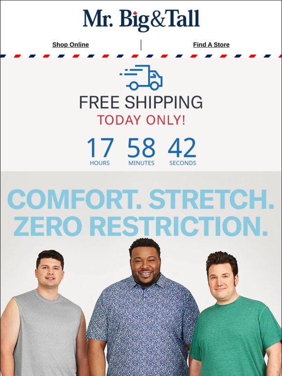FREE SHIPPING today only!