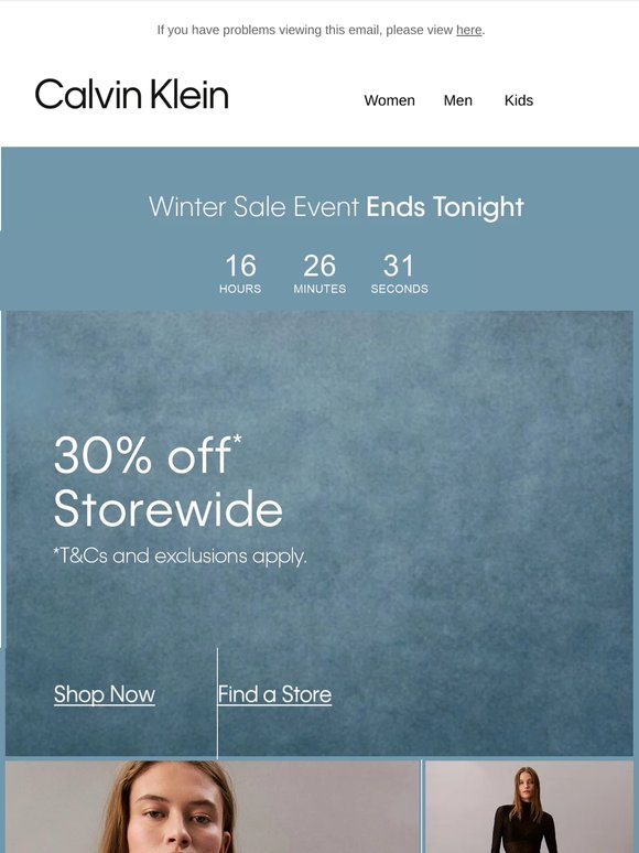 Winter Sale Event Ends Tonight - Don't Miss Out