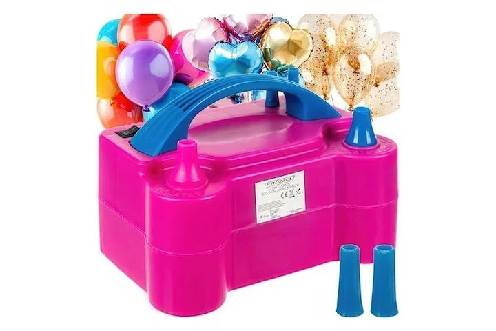 Elektrisk ballongpump med dubbelmunstycke 600 W