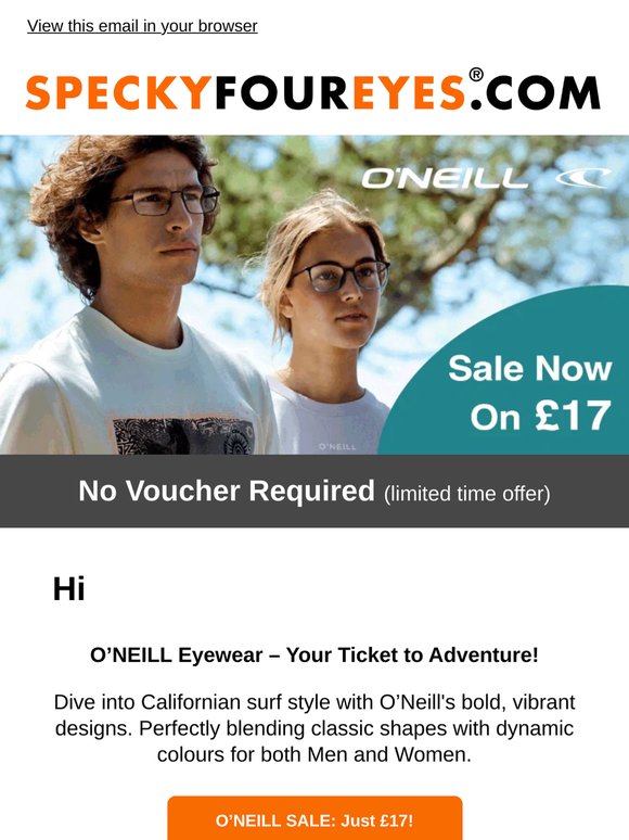 Catch the Wave: O’Neill Glasses Now £17!