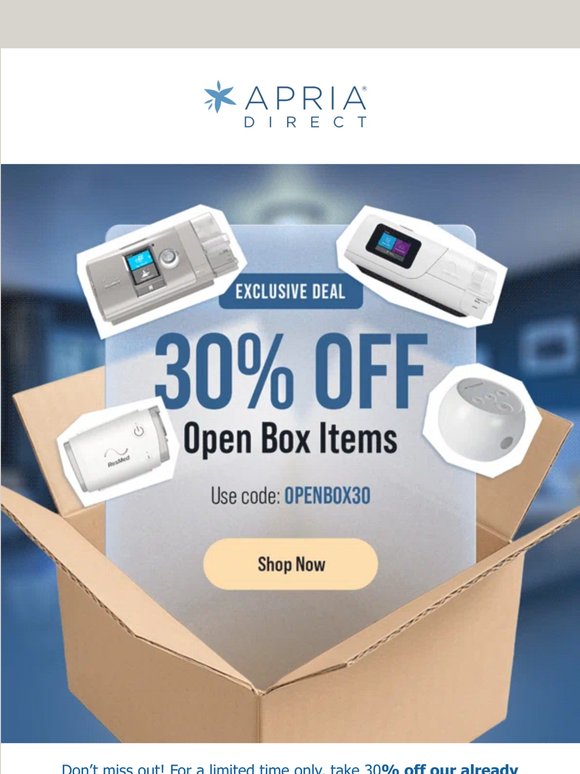 Save BIG On Open Box Items!
