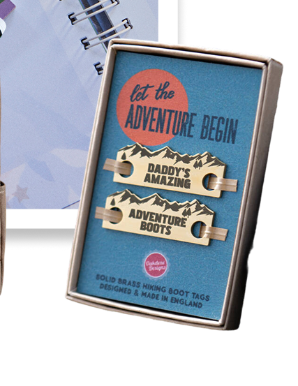 Personalised Solid Brass Hiking Boot Shoe Tags