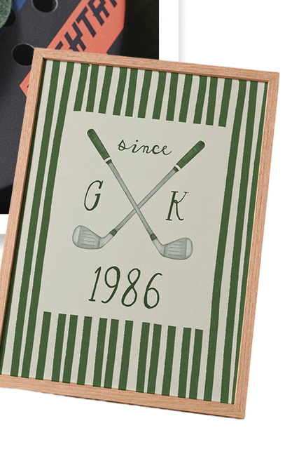Personalised Golf Print Gift For Golfer