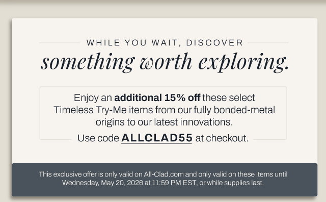 Discover special try- me items