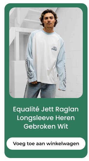 Equalité Jett Raglan Longsleeve Heren Gebroken Wit/Lichtblauw