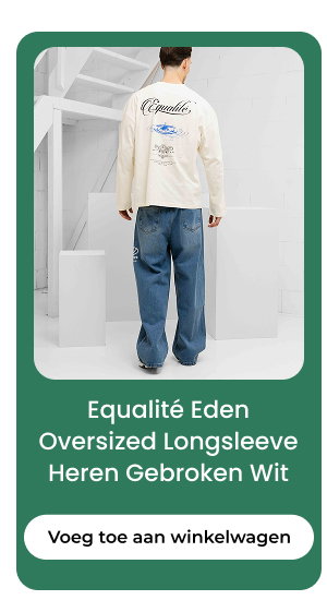 Equalité Eden Oversized Longsleeve Heren Gebroken Wit