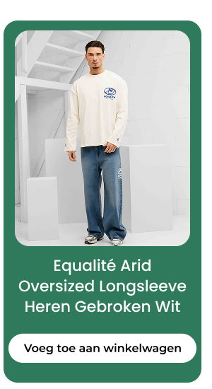 Equalité Arid Oversized Longsleeve Heren Gebroken Wit/Blauw