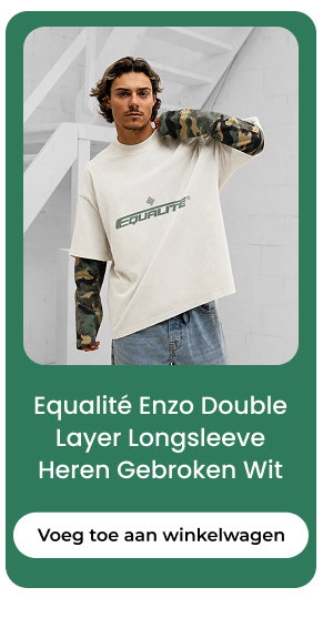Equalité Enzo Double Layer Longsleeve Heren Gebroken Wit