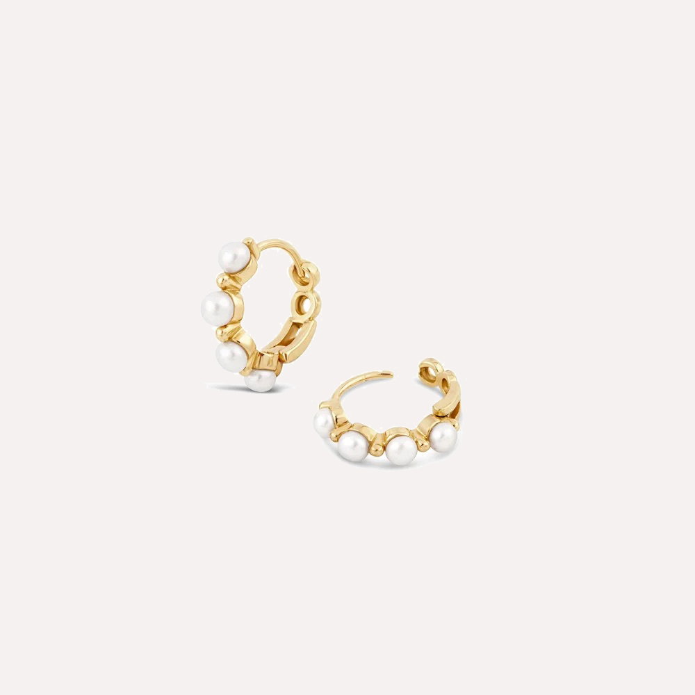 Shuga Pearl Huggie Hoops