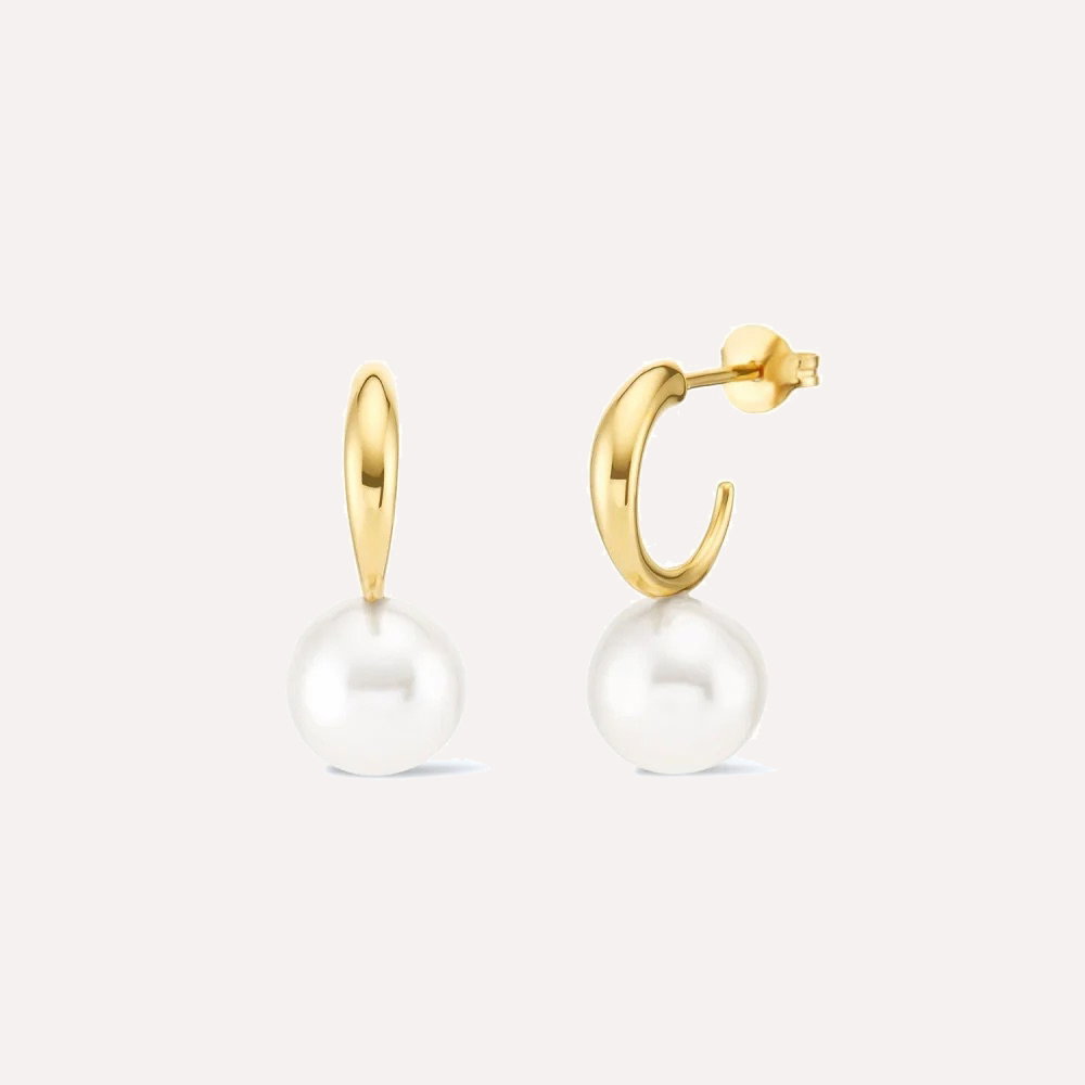 Toro Pearl Drop Hoops